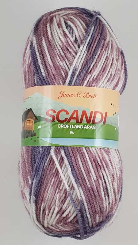 James C Brett - Scandi Croftland Aran - A303 Mauve Mist